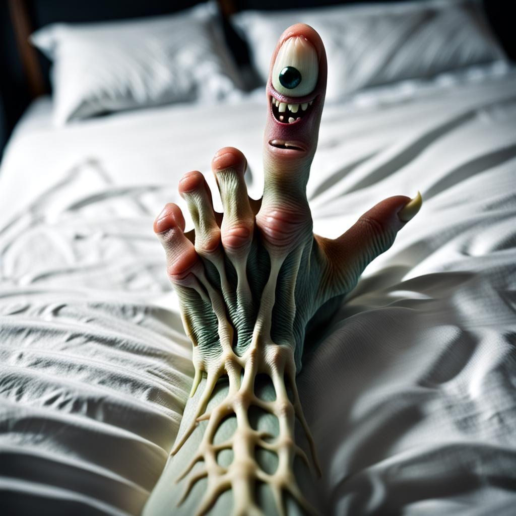 Creepy Monster Finger Tickling Bare Feet