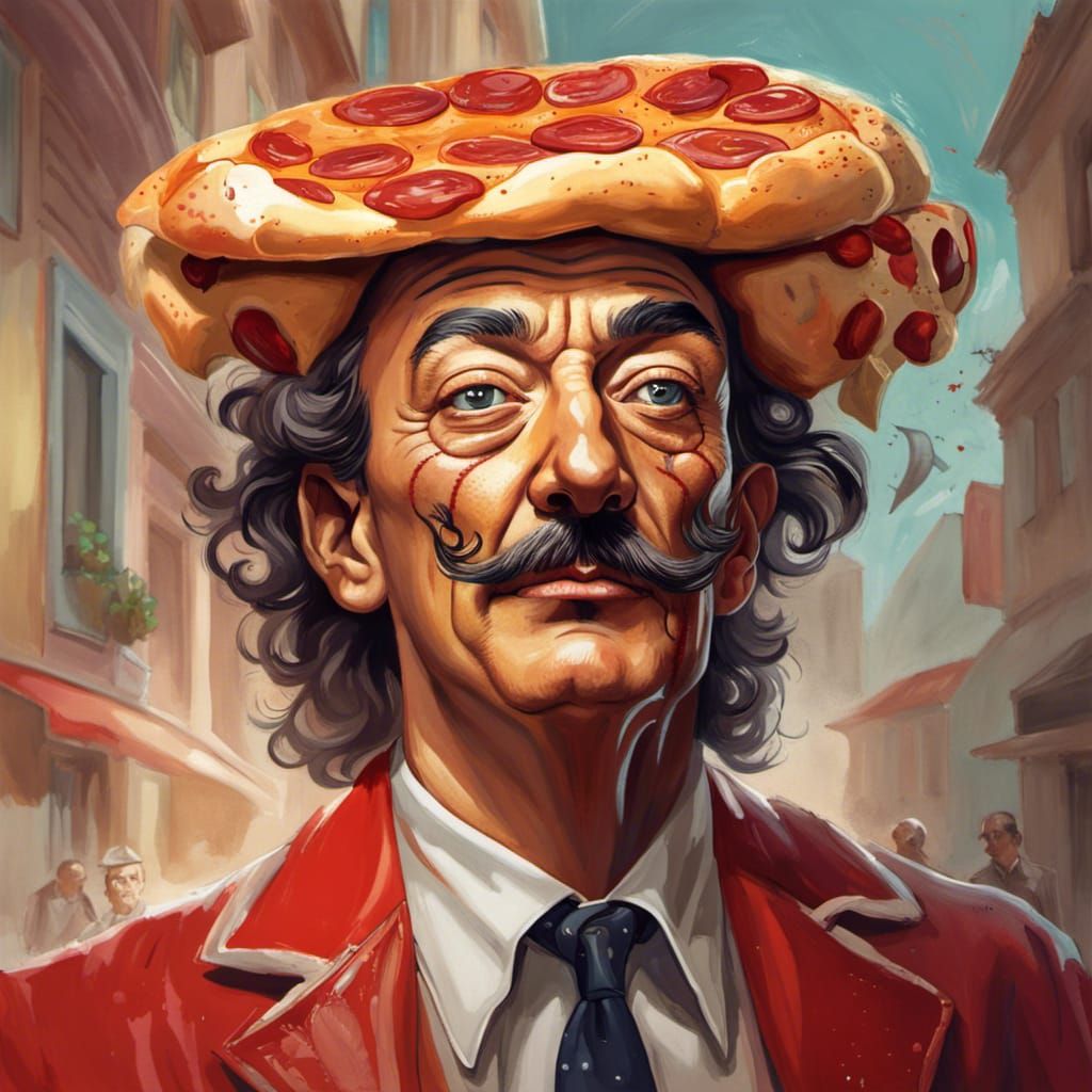 Surreal Pizza Delivery Boy: Hyperdetailed Concept Art