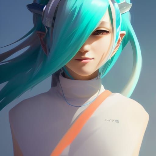 Hyperdetailed Portrait of Hatsune Miku in 8k