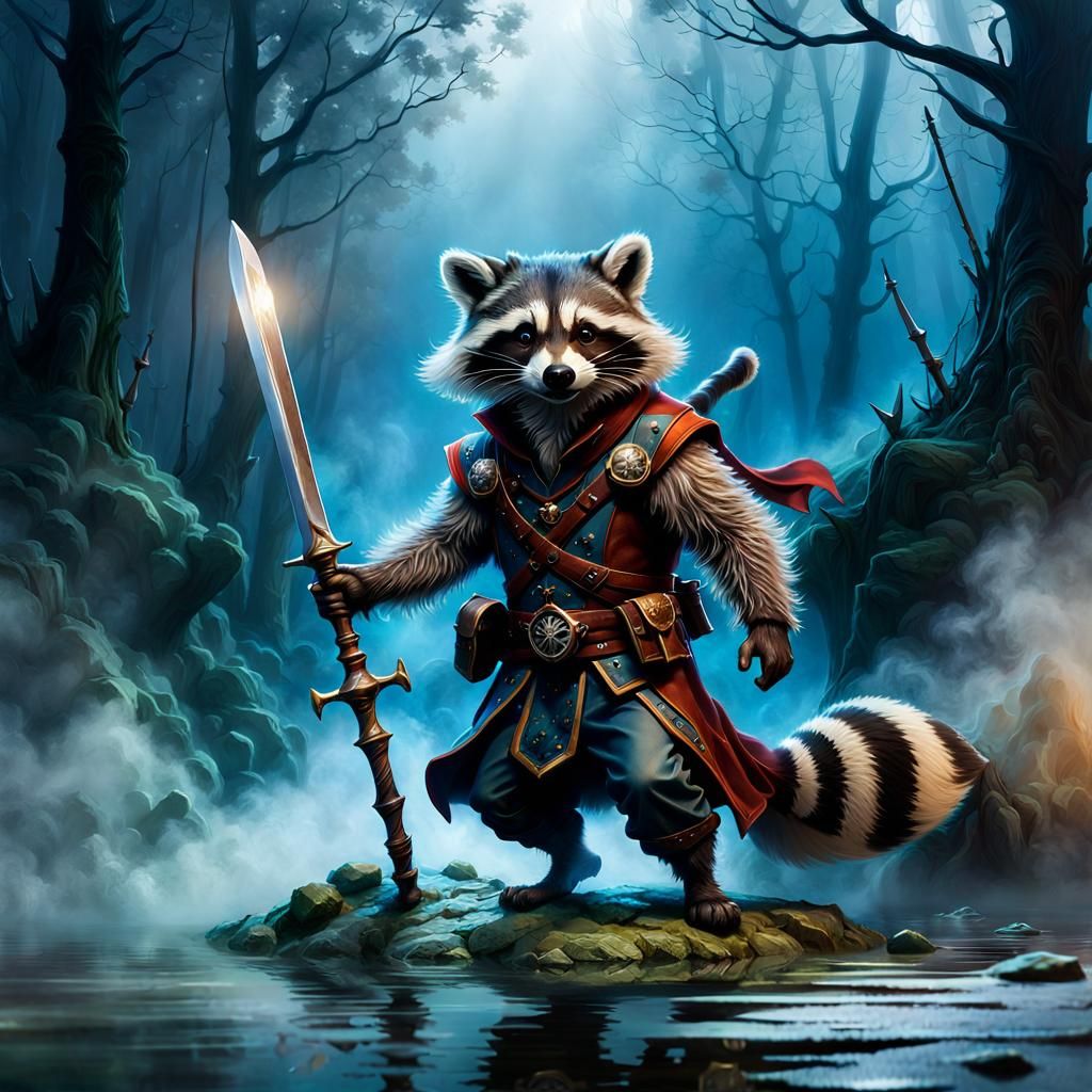 Raccoon Warrior