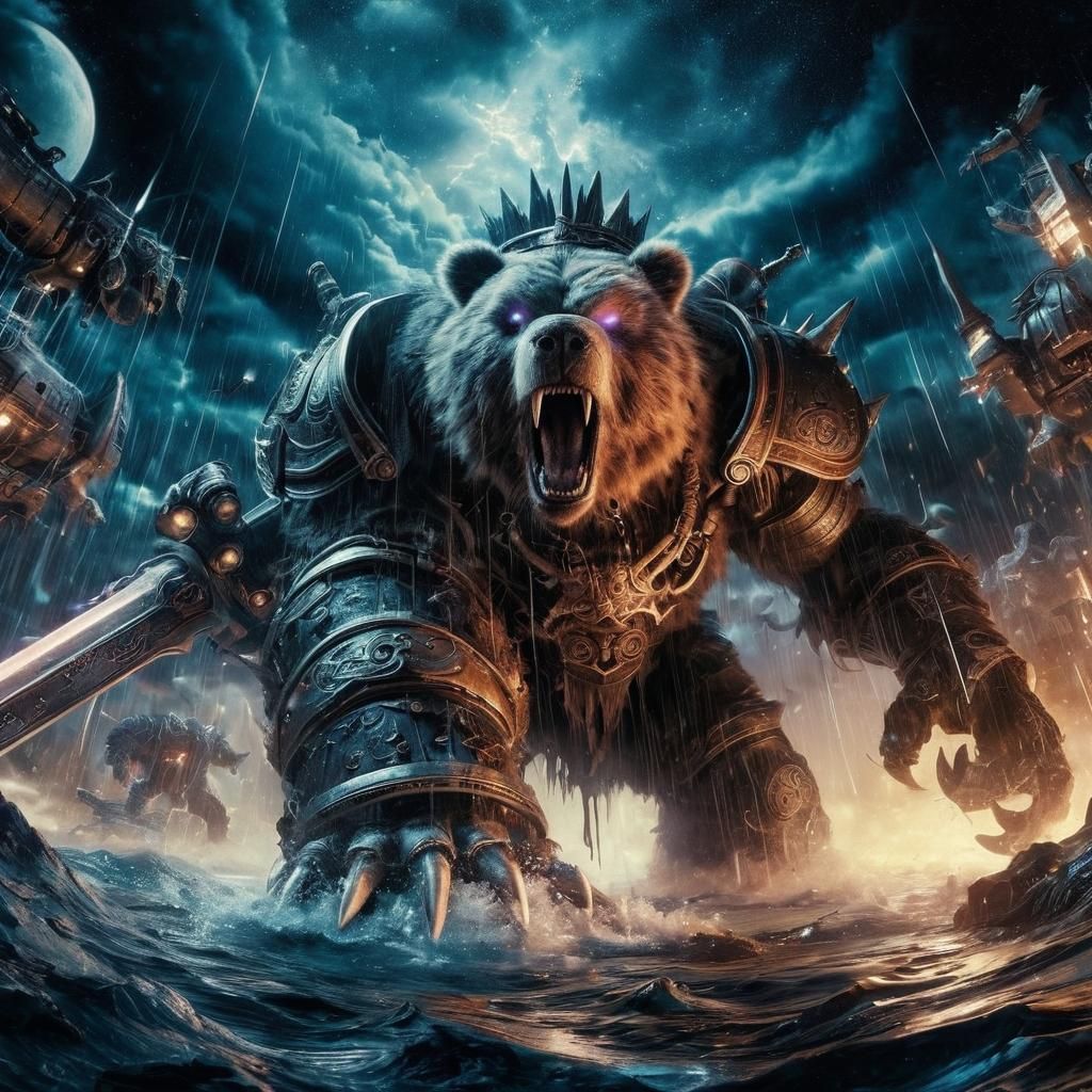 Raging Bear-Mammoth in Elemental Darkness