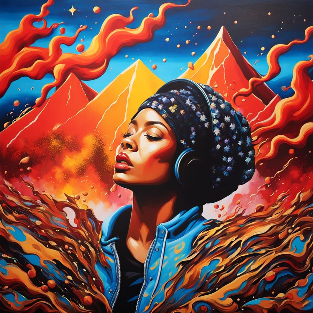 Volcanic Singer: Hyper-Realistic Street Art Performance