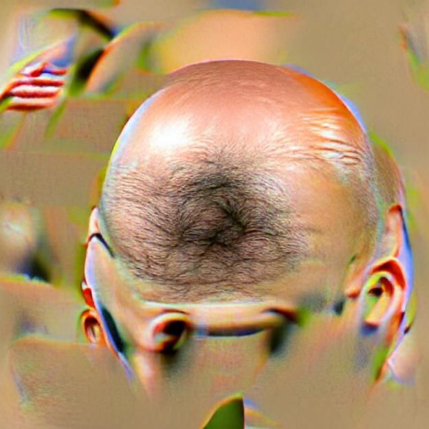 Minimalist Image of a Bald Man's Head