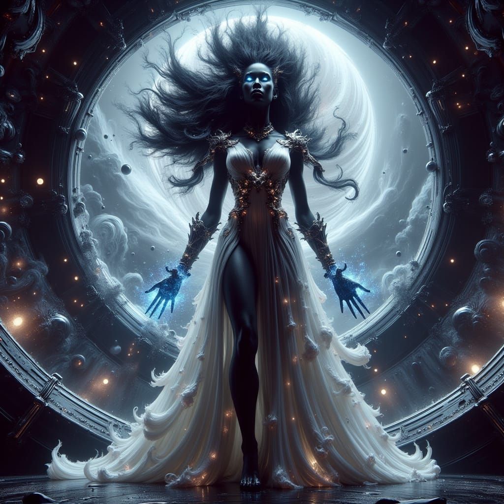 Powerful Woman Defies Jupiter on Sci-Fi Ship