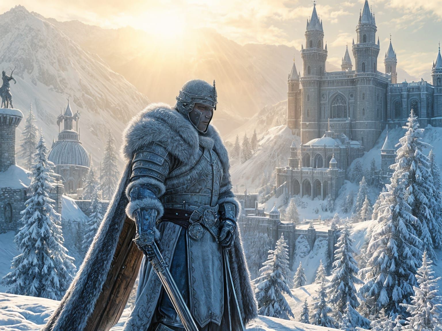 Winter Kingdom in Photorealistic Airbrush