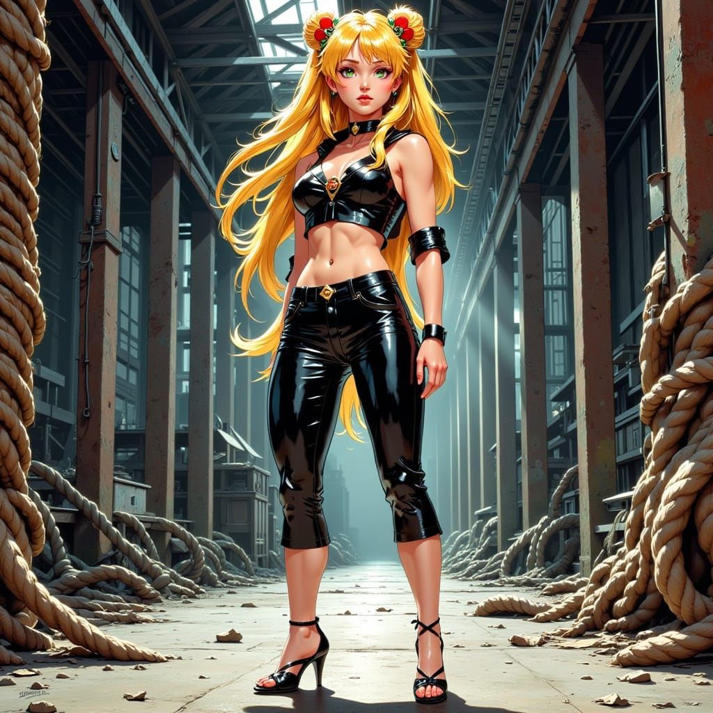 Sailor Moon in Vinyl In Abandoned Factory Comic Art