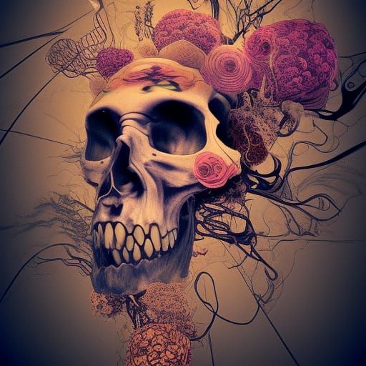 Flower Skull