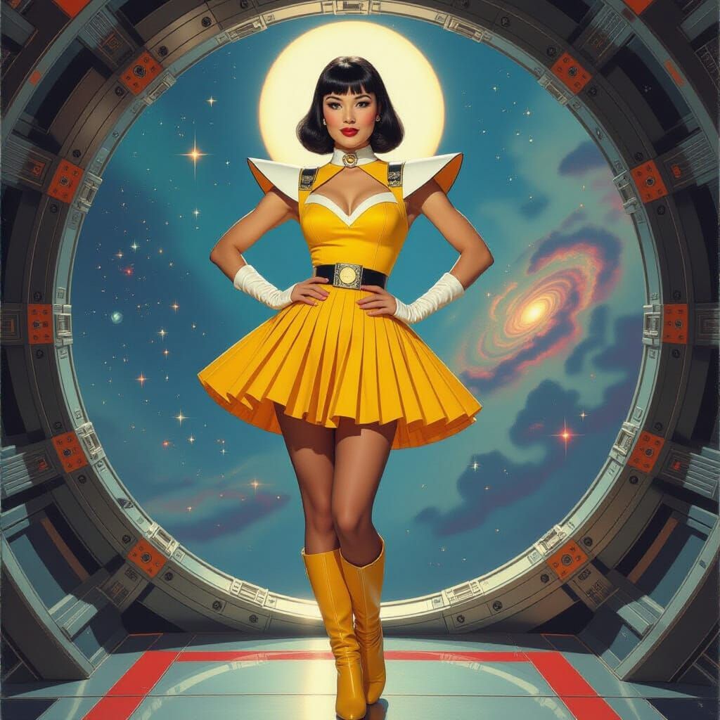 Anna May Wong as Retrofuturistic Space Cadet Pinup
