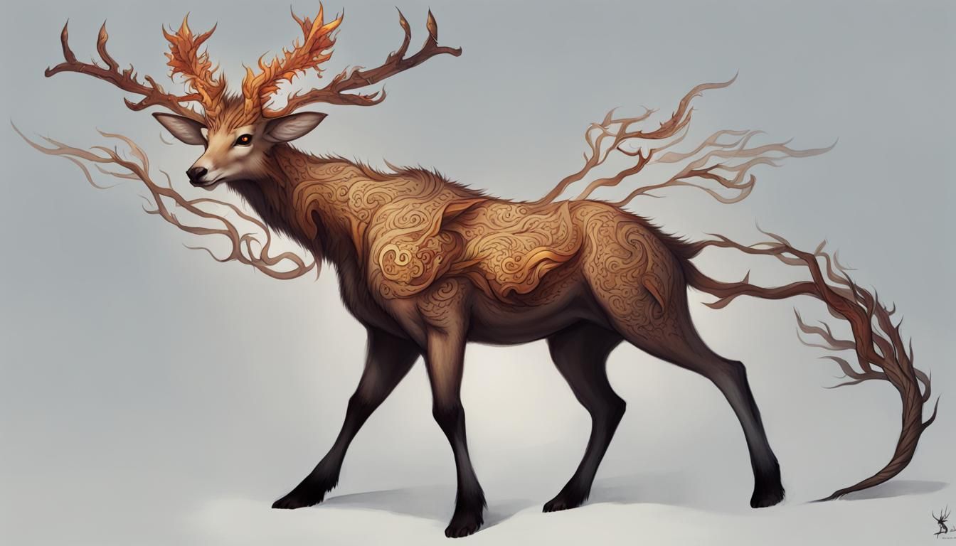 Deer Dragon: An AI Generated Hybrid