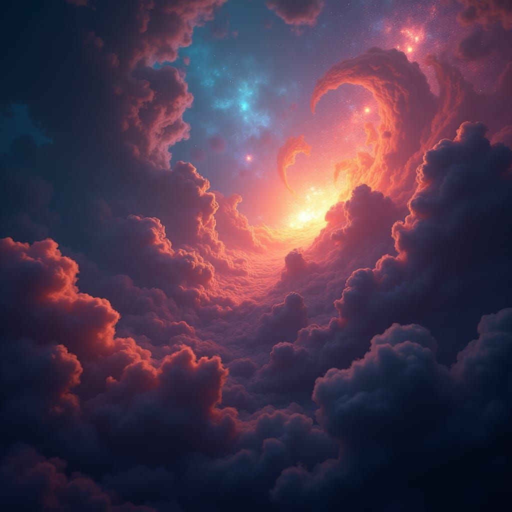 Ethereal Space Nebula in Detailed Matte Painting Style