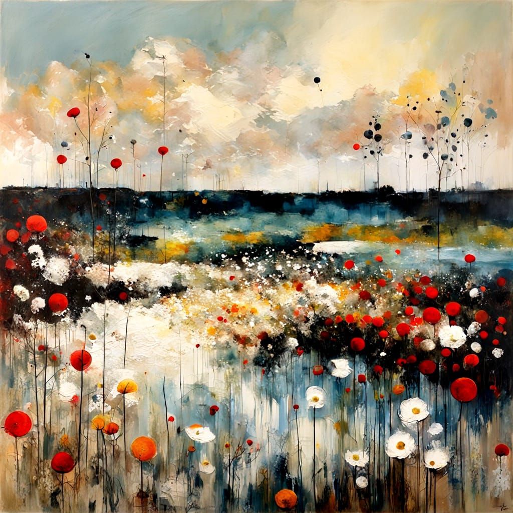 Expressionist Painting with Impasto and Encaustic Textures