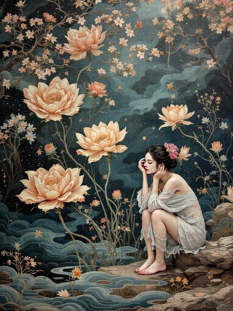 Cloisonné Portrait of Misery Burning