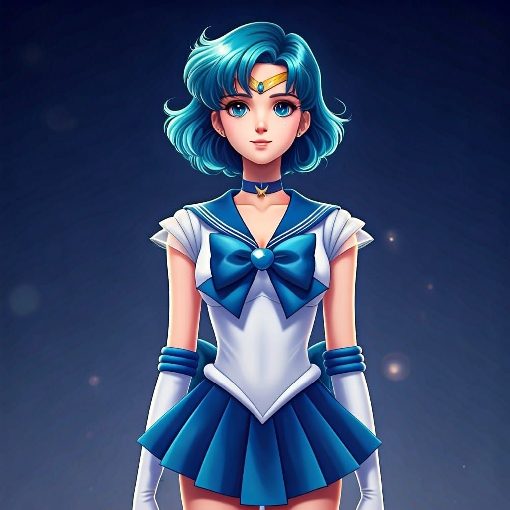 Heroic Sailor Mercury in Dreamy Cowboy Pose