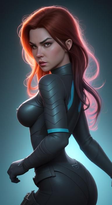 Hyperrealistic Kim Possible in 3D Comic Art