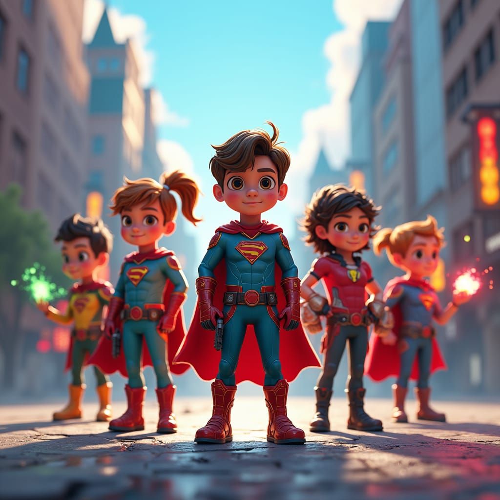 Kids as Original Marvel-Style Superheroes