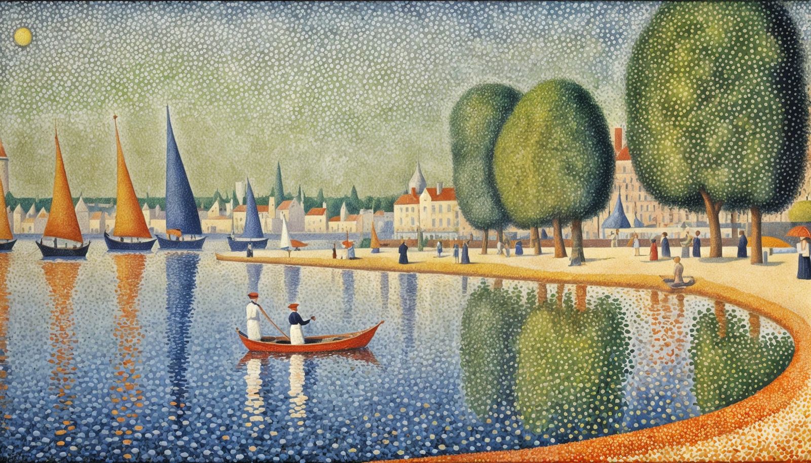 Pointillist Masterpiece in the Style of Seurat