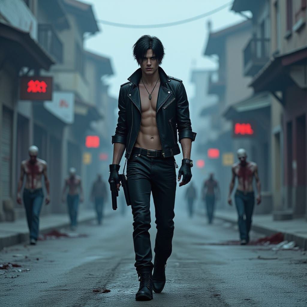 Man Walks Through Zombie City in Gritty Post-Apocalyptic Sty...