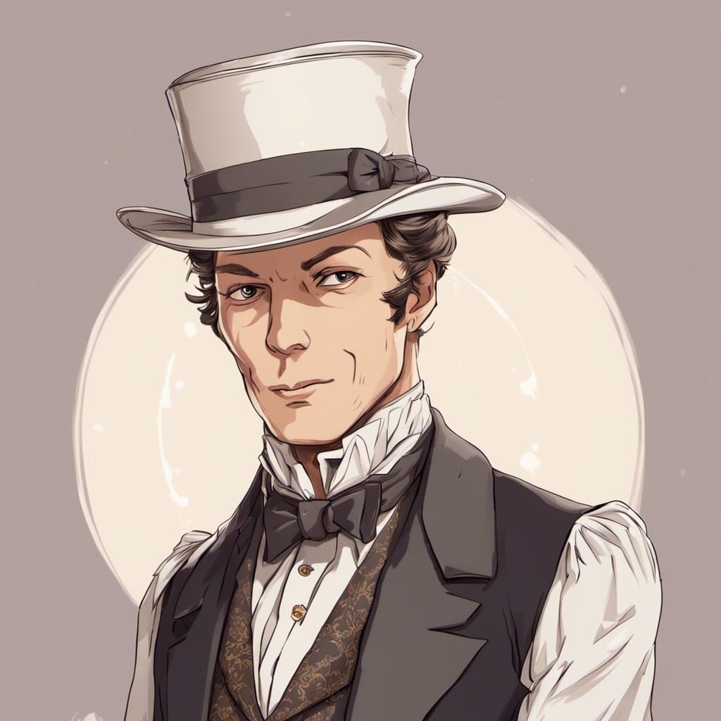 Sinatra as Regency Gentleman in Anime Style