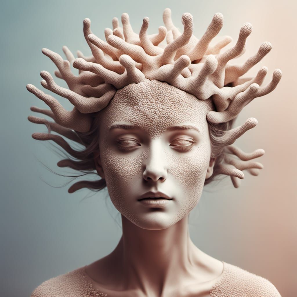 Pumice Stone Portrait in Dreamy, Ethereal Light