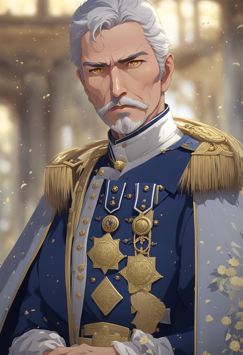 Handsome Turkish Marshal in 17th Century Anime Style