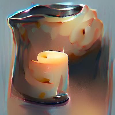 Single Lit Candle Flame