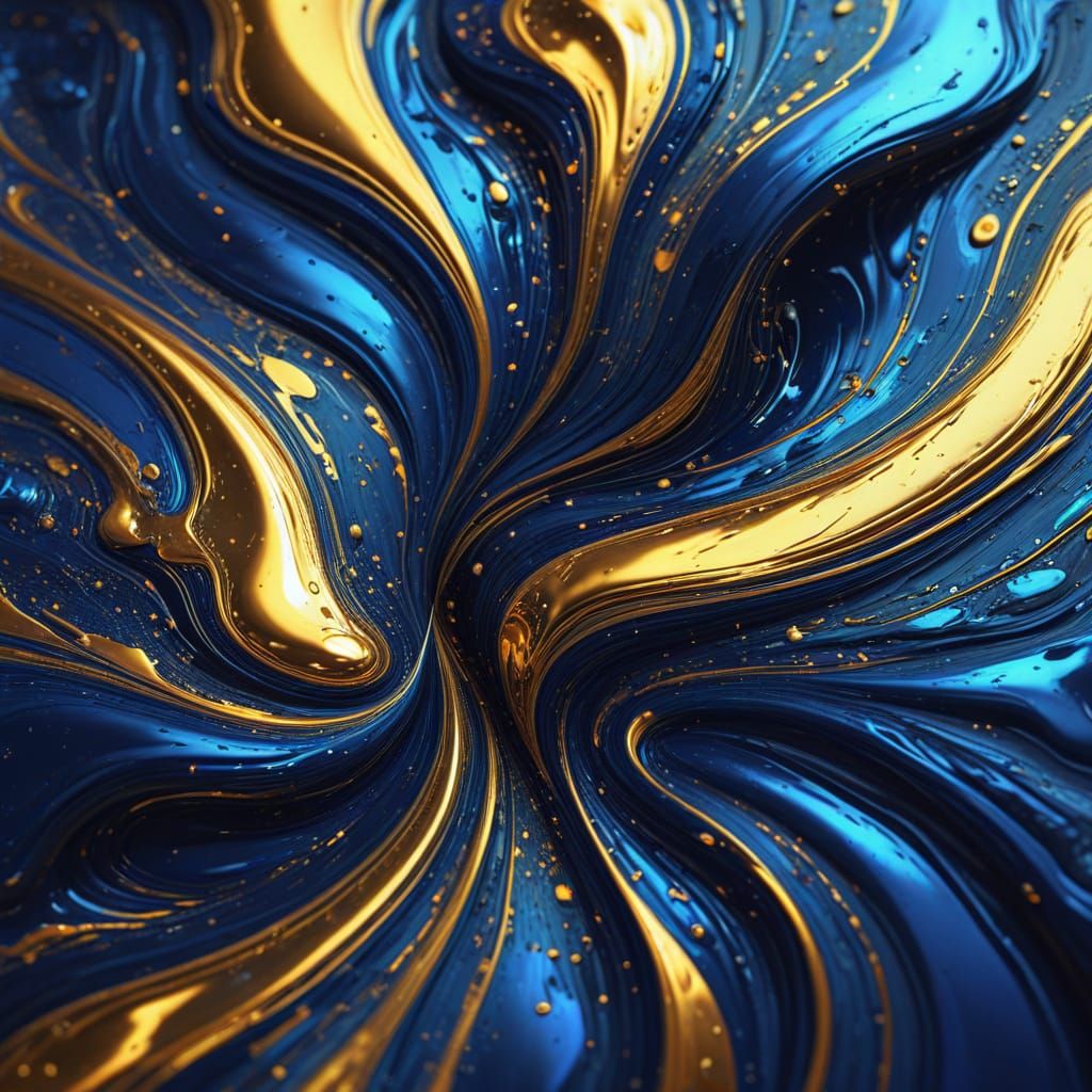 Liquid Chrome Abstract Art