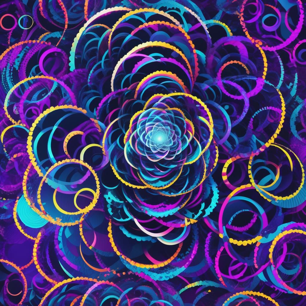 Hypnotic Circles in Surreal Digital Art