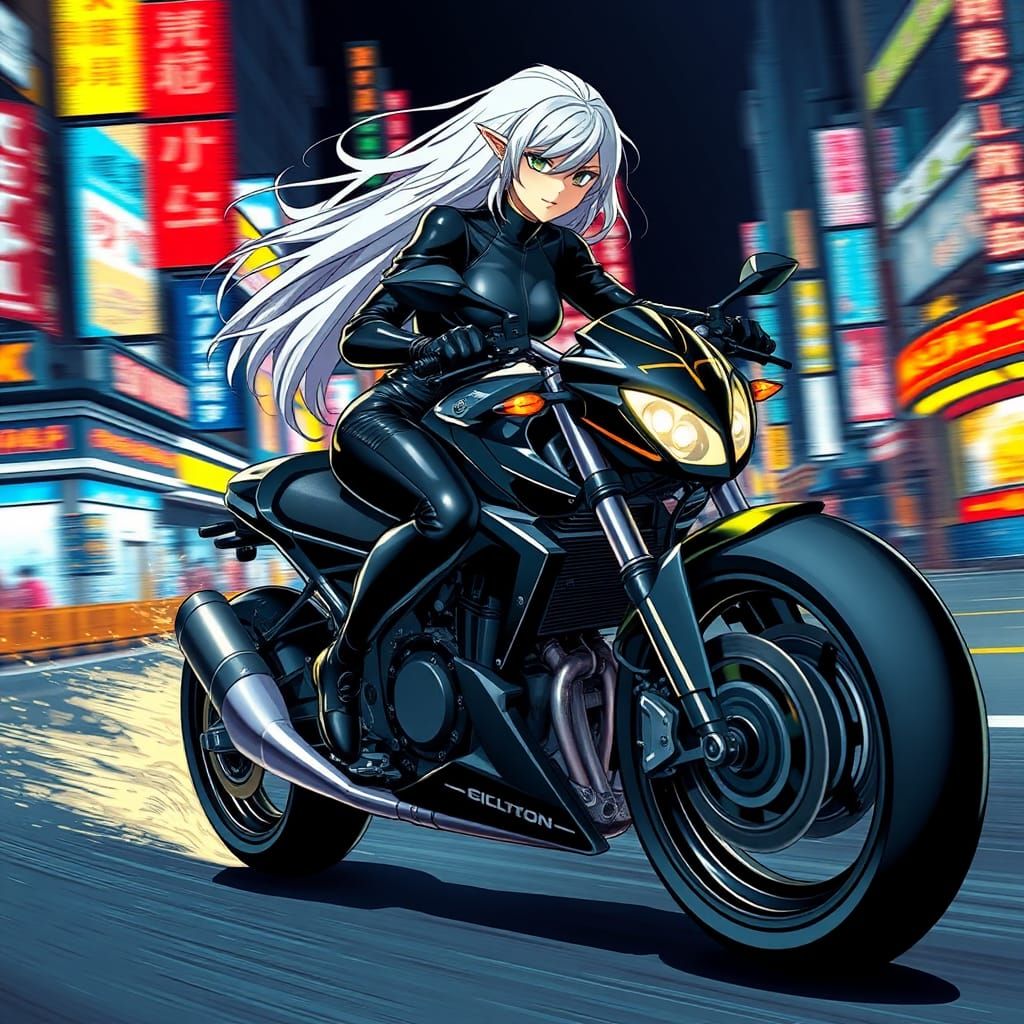 Celty Sturluson Rides in Neon Ikebukuro: Anime Style