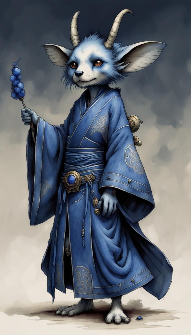 Lapis Lazuli Creature in Monge Style