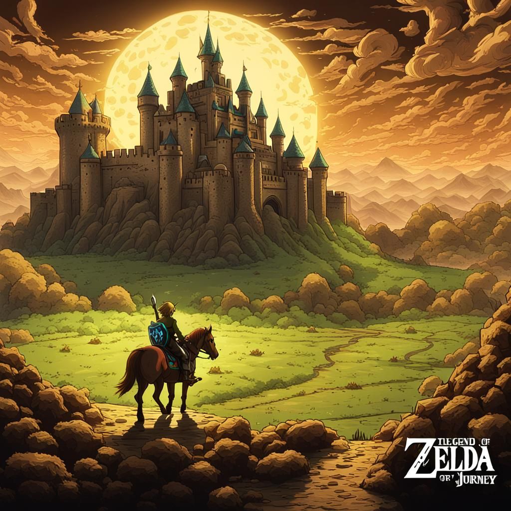 Link Confronts Monster in Zelda-Inspired Scene