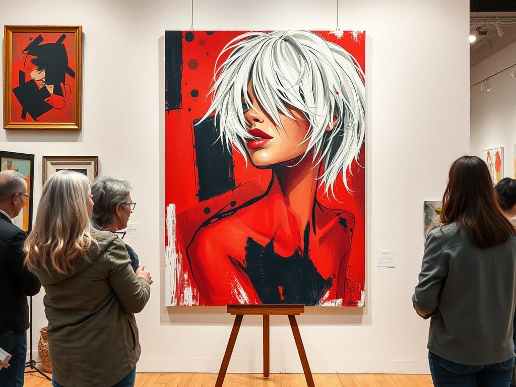 Surrealist Portraiture in Angular Geometric Style