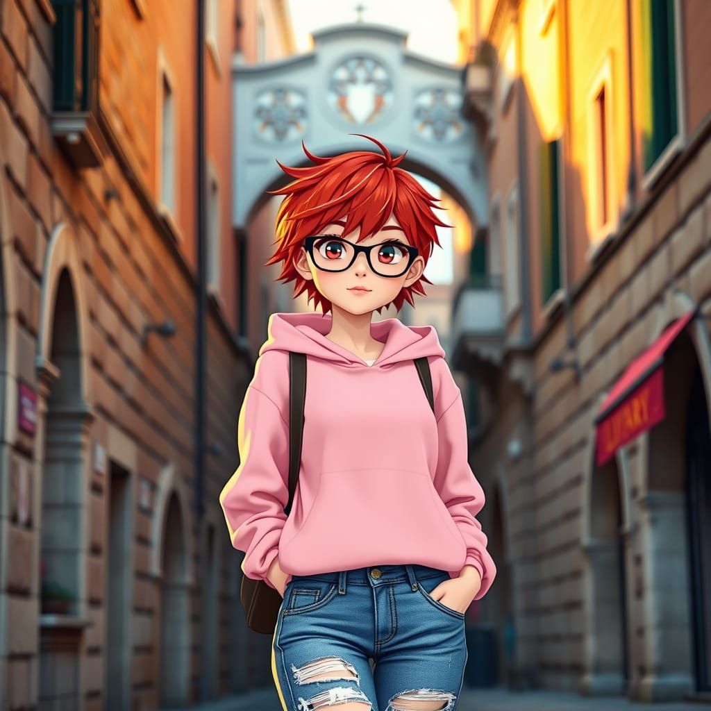 Bookish Adventurer in Vibrant Venice