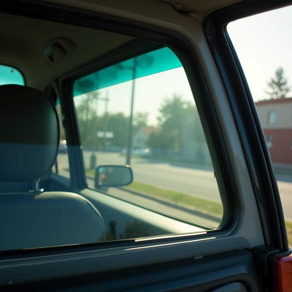 SUV Rear Window in Photorealistic Style