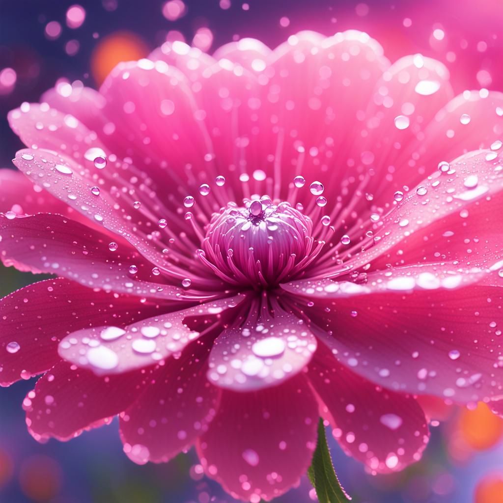 Pink Flower Anime Concept Art in 3D