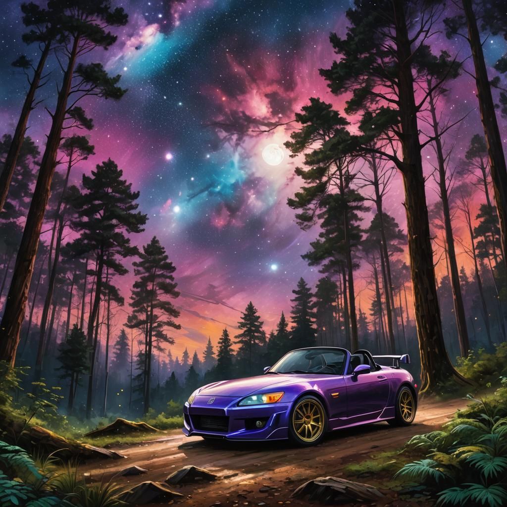 Honda S2000 Roadster in Galactic Forest