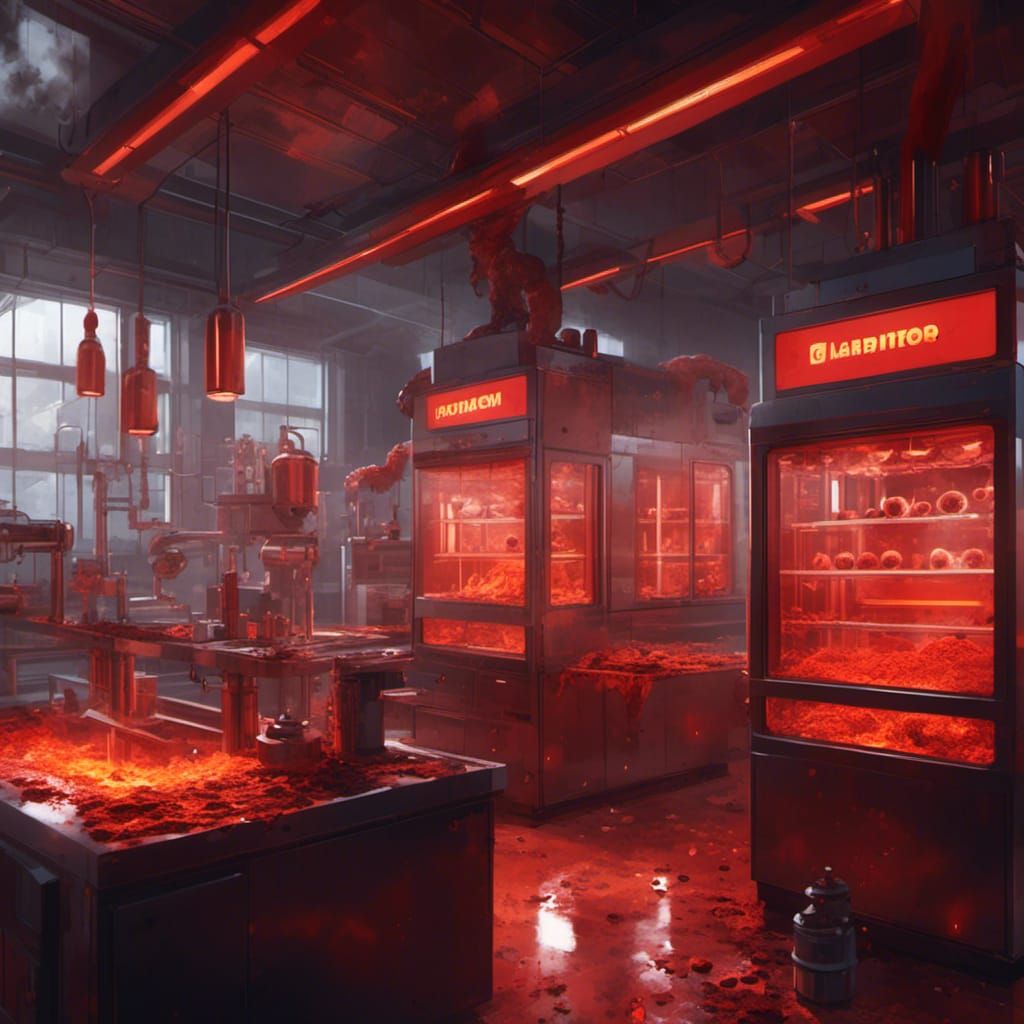 Lava-Dripping Coffee Machine in Laboratory