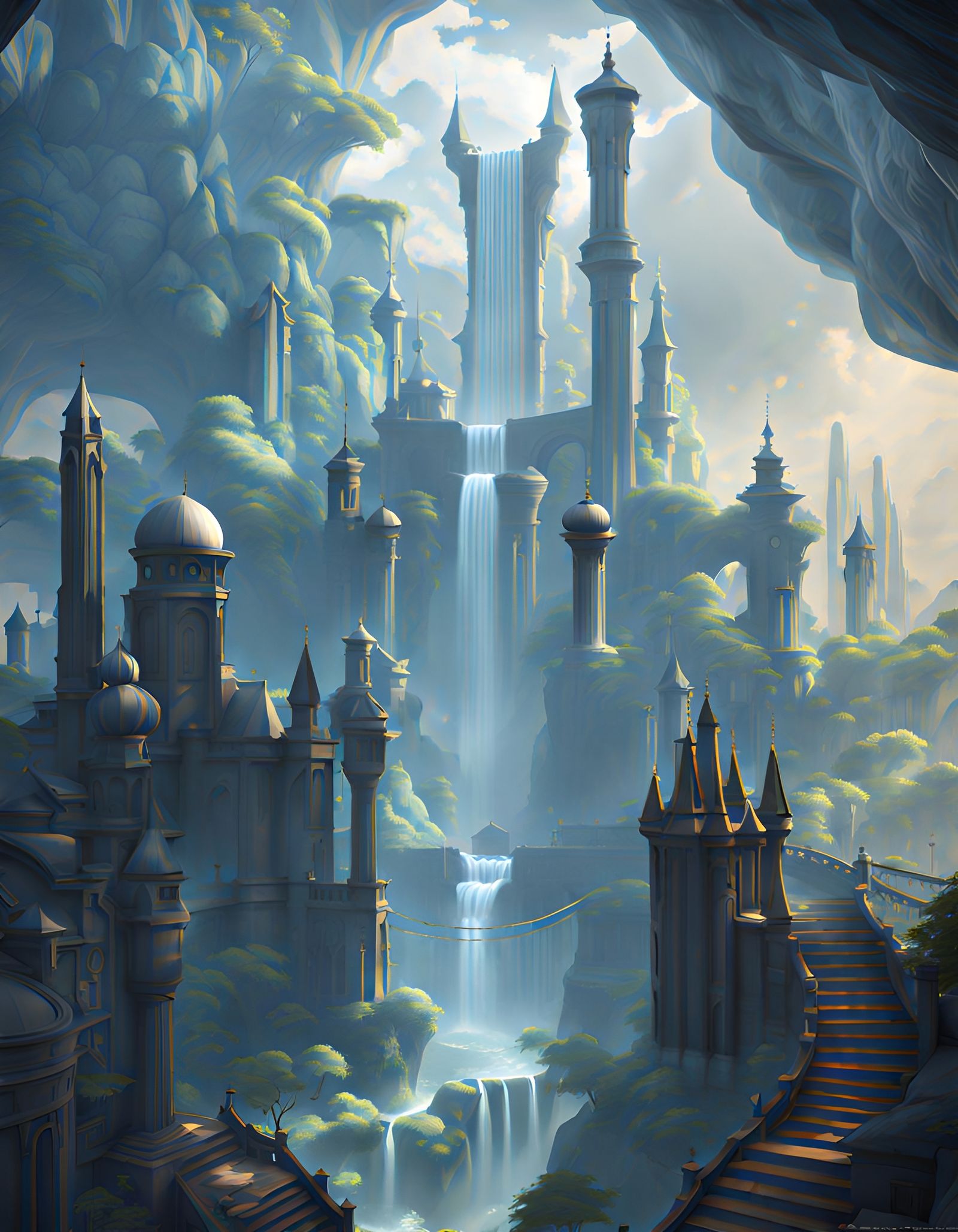 Detailed 3D Render: Passage to Paradise