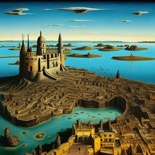 Surreal Landscape in Salvador Dali Style