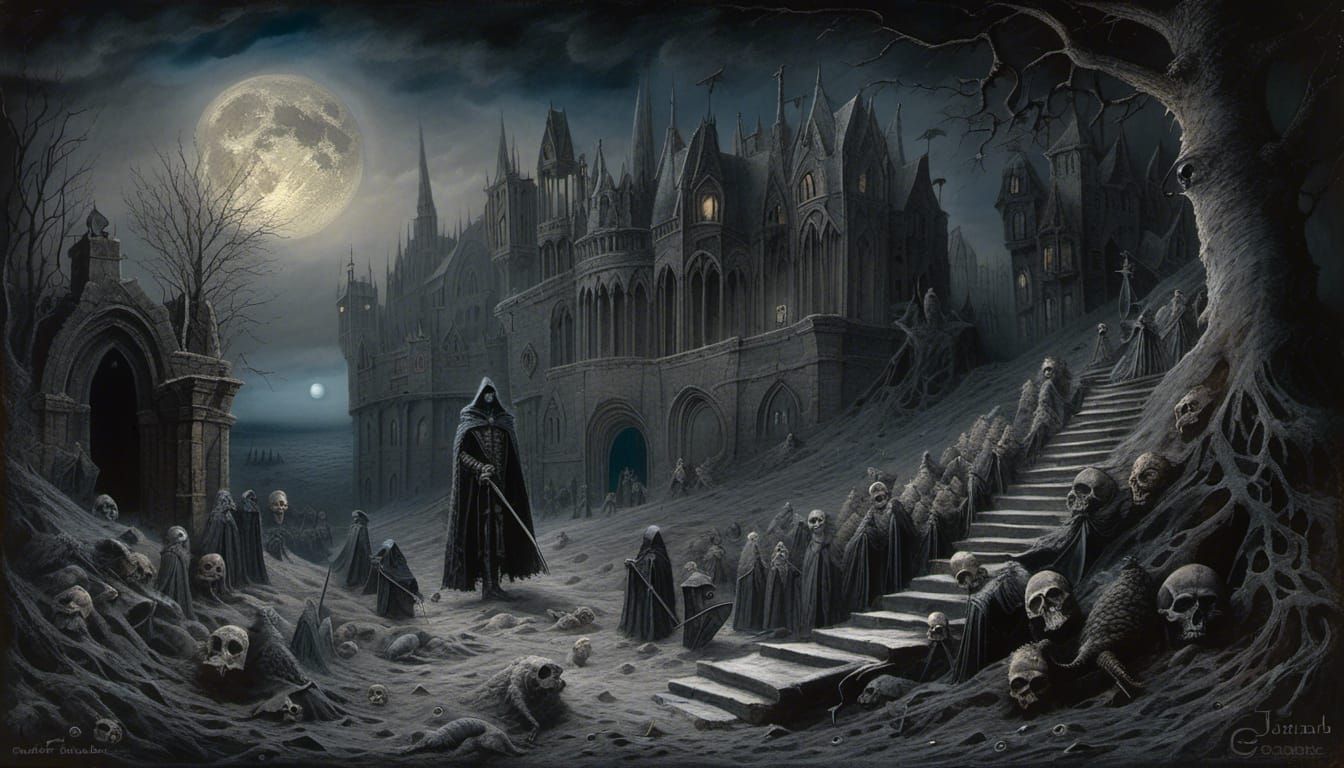 Dark Fantasy Trompe-l'œil Painting