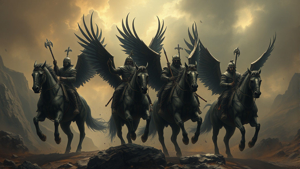 Apocalyptic Horsemen in Sinister Digital Painting