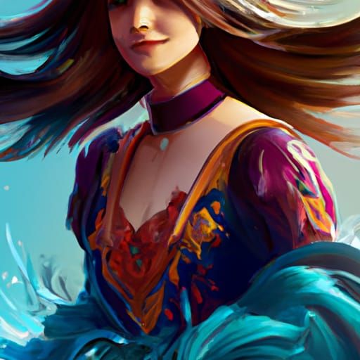 Pretty Dress Portrait in Artgerm Style