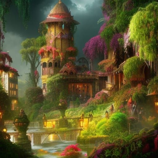 Fairies Influence a Lush Country Town