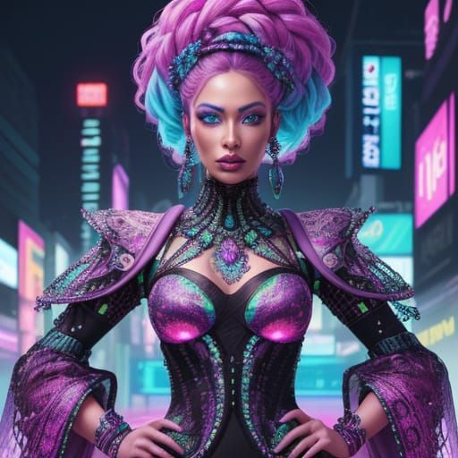 Ethereal City Goddess in Hyperrealistic Digital Art