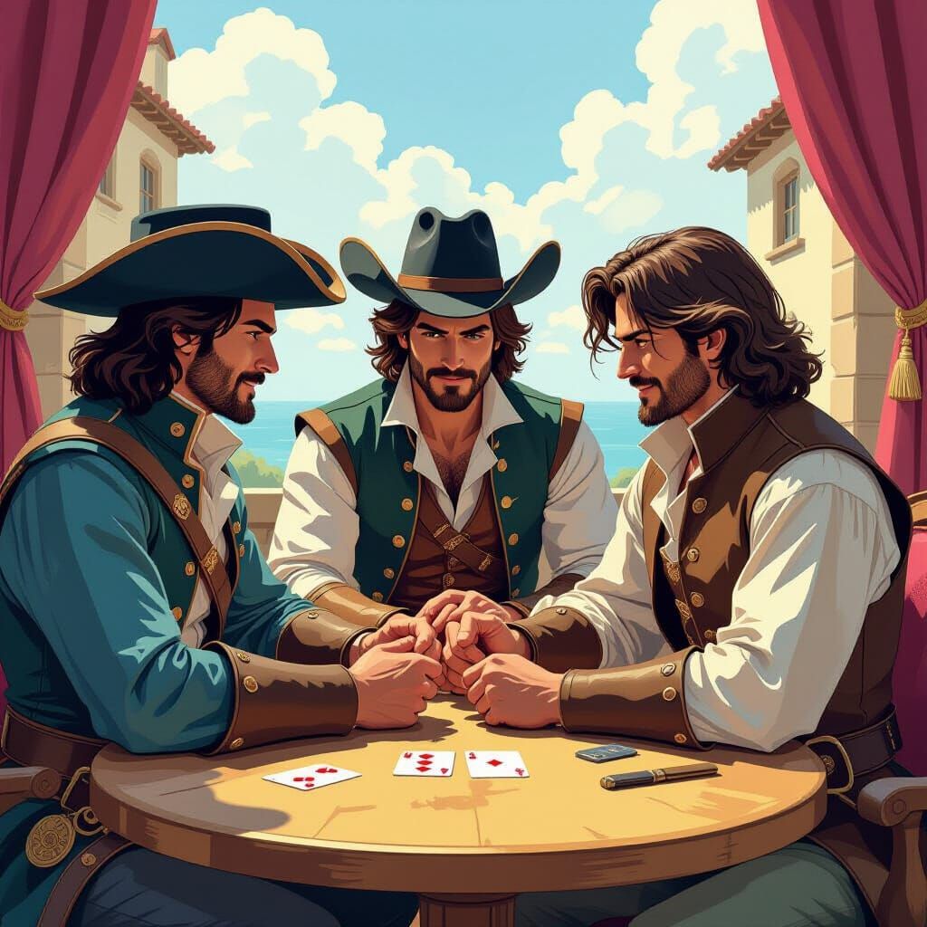 The Three Musketeers Play Rock Paper Scissors