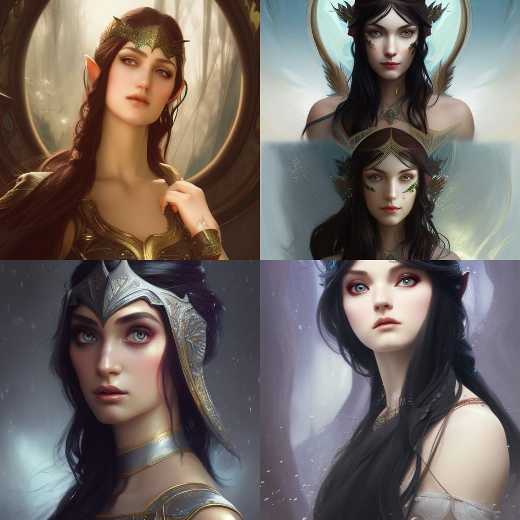 Elven Princess Portrait in Dynamic Lighting