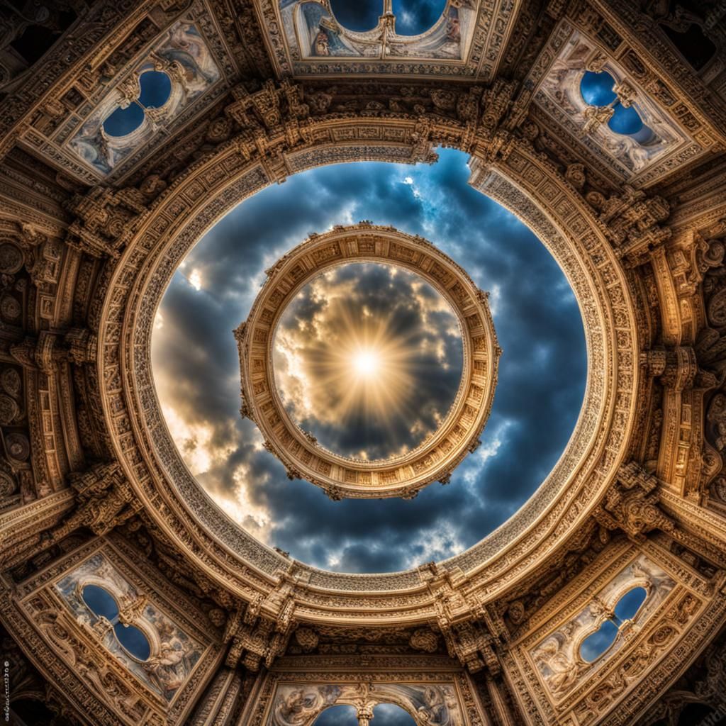 Angelic Eyes Watch From Above in Hyperrealistic Detail