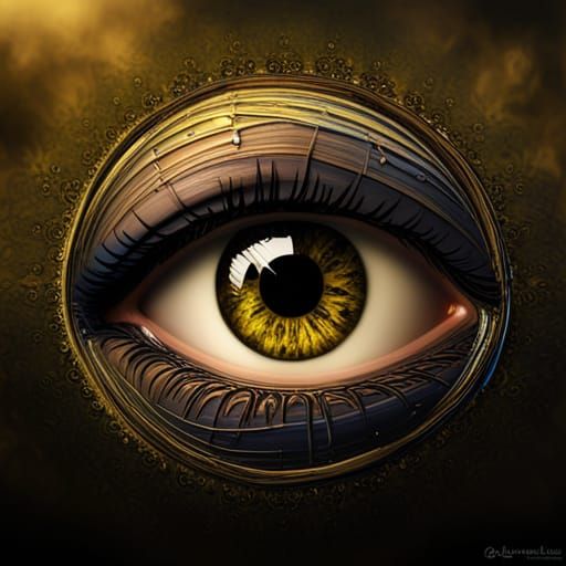 Fantastical Eye Art in Detailed Matte Painting Style