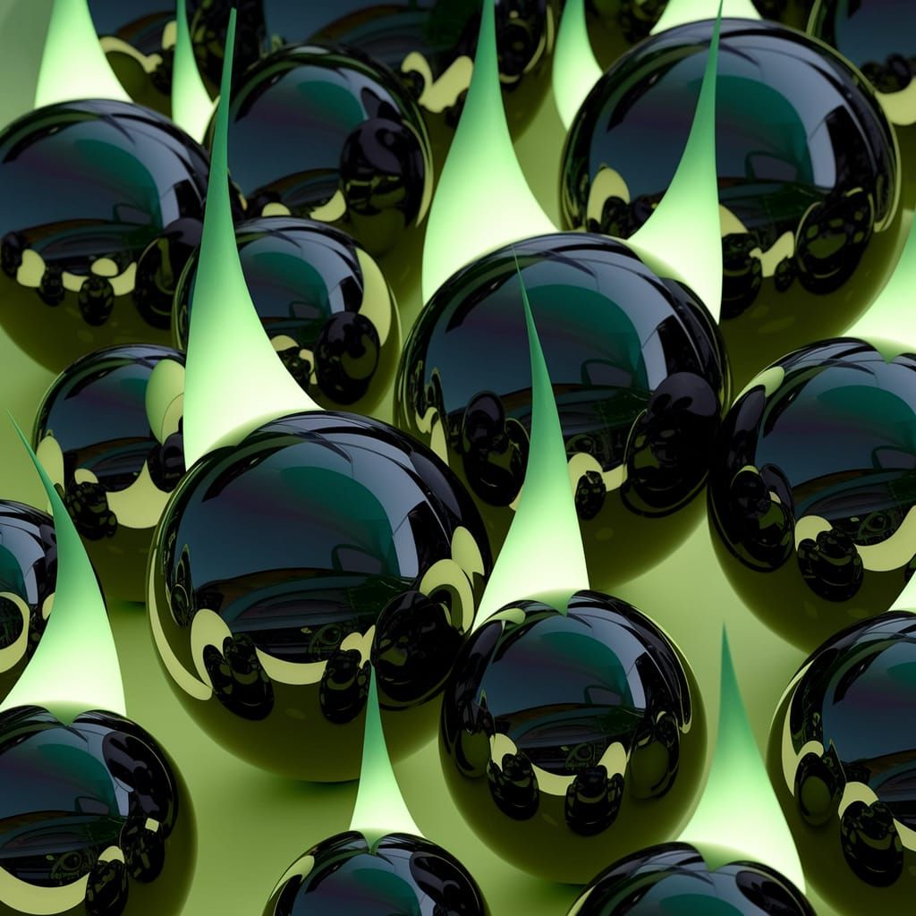 Ethereal Dark Orbs Shine on Retro Phone Wallpaper