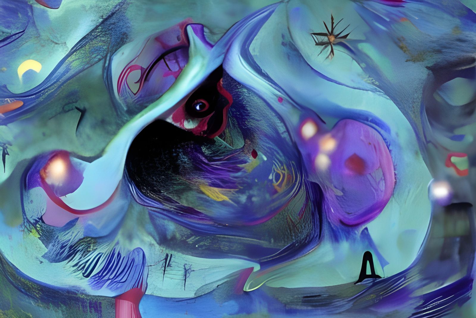 Chaotic Abstract Image Exploring Themes of Love