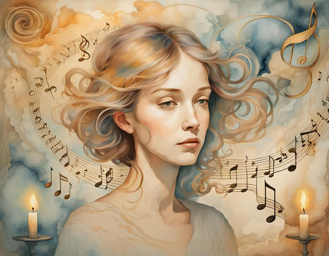 Dreamy Surrealism: Music and Maps in Watercolor